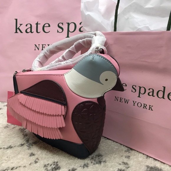 KATE SPADE LOVE BIRDS NOVELTY PINK HANDBAG - Picture 4 of 8